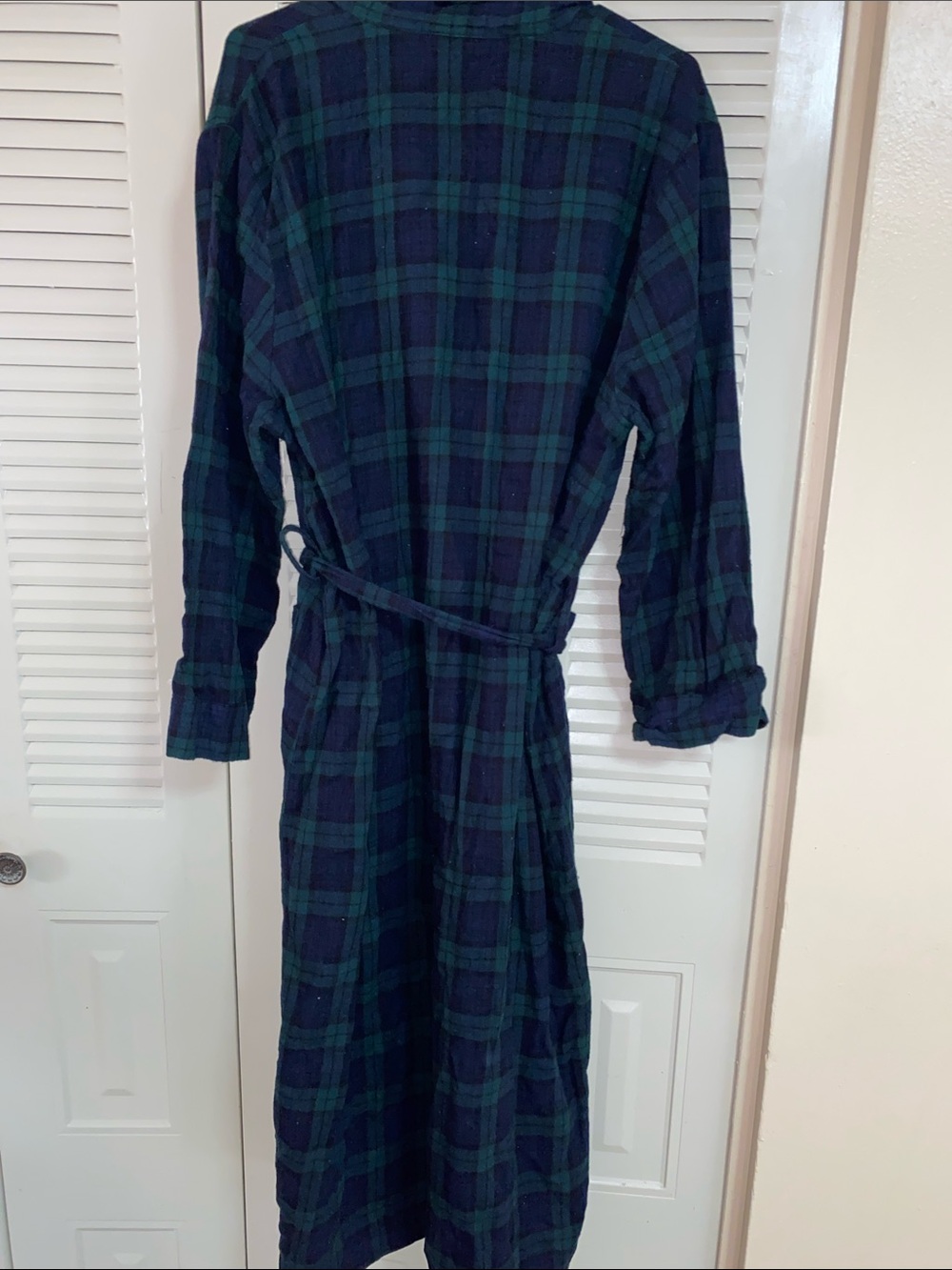 Vintage • L.L. Bean • Flannel Robe • Large • Black Watch Plaid • Cotton - Picture 5 of 5